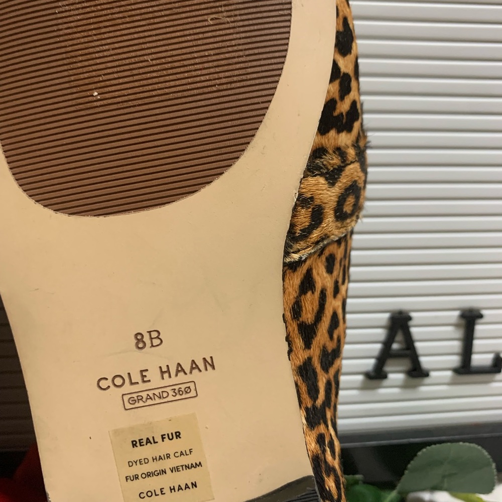 NWT Cole Haan Modern Classics Loafer ( Women) Printed Ocelot Calf Hair - Picture 7 of 13